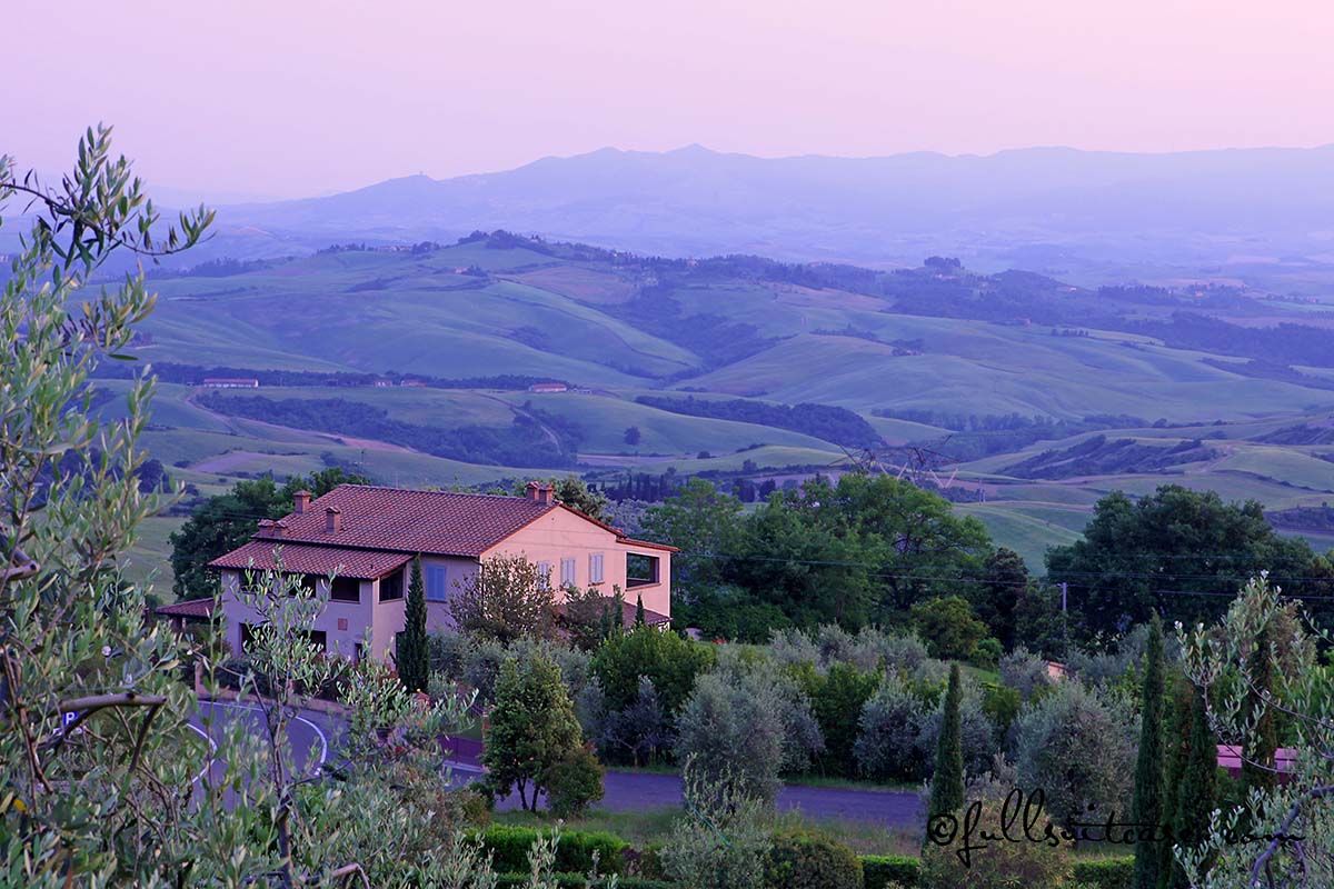 Tuscan landscape - view from our terrace at Borgo Montaione