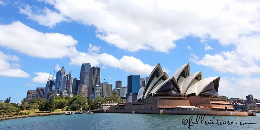 Sydney Opera House and Harbour as seen from the water