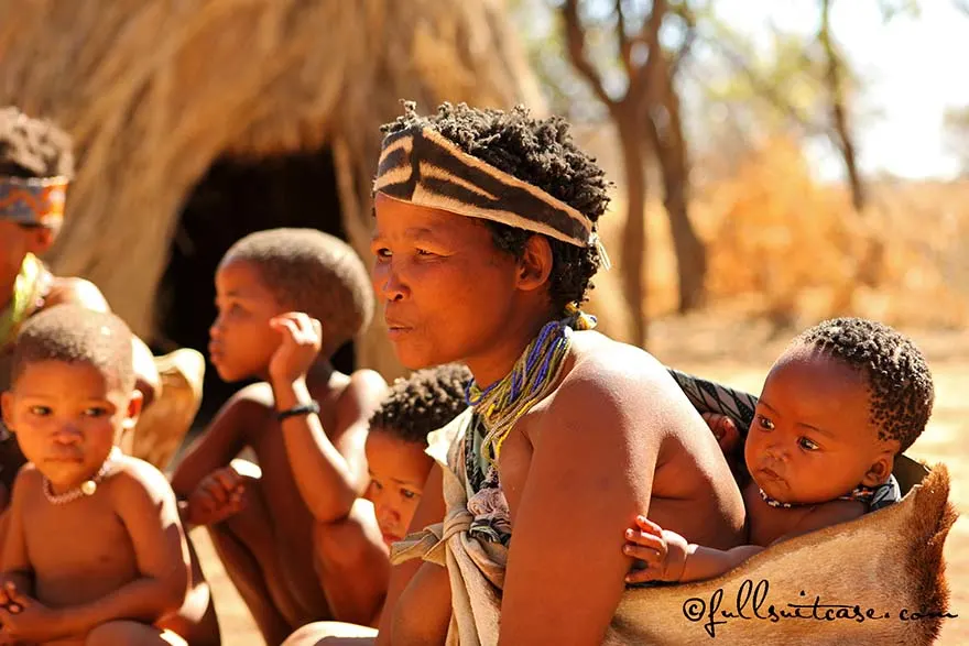 Indigenous people of San tribe in Namibia