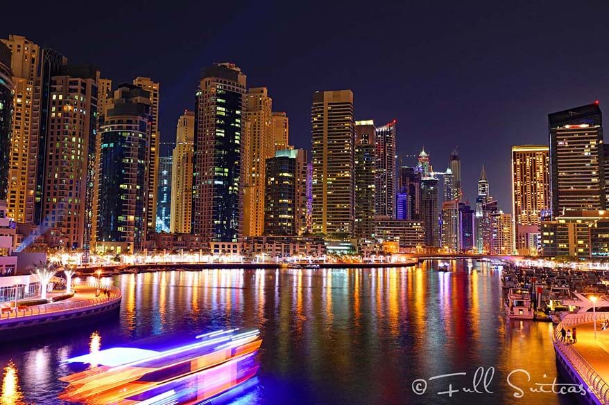 Dubai Marina at night