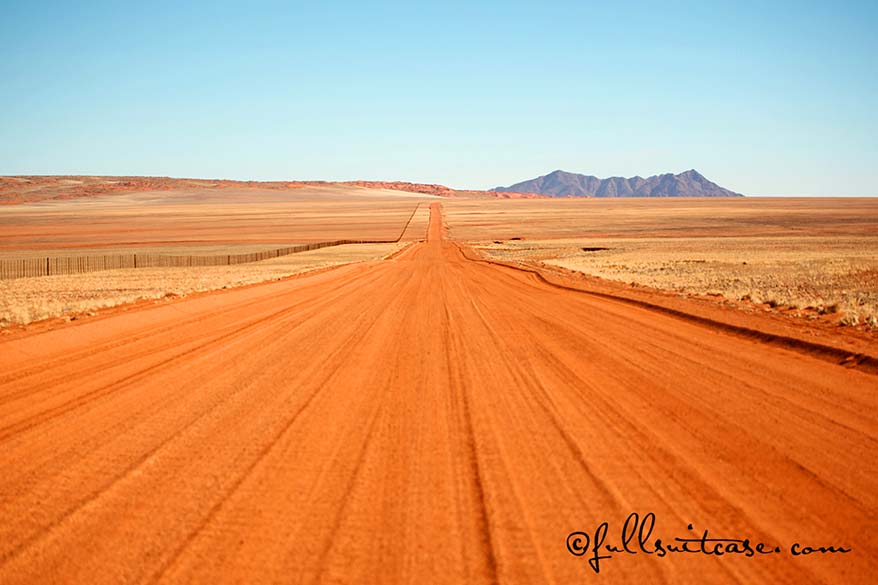 Namibian gravel roads are safe to drive individually