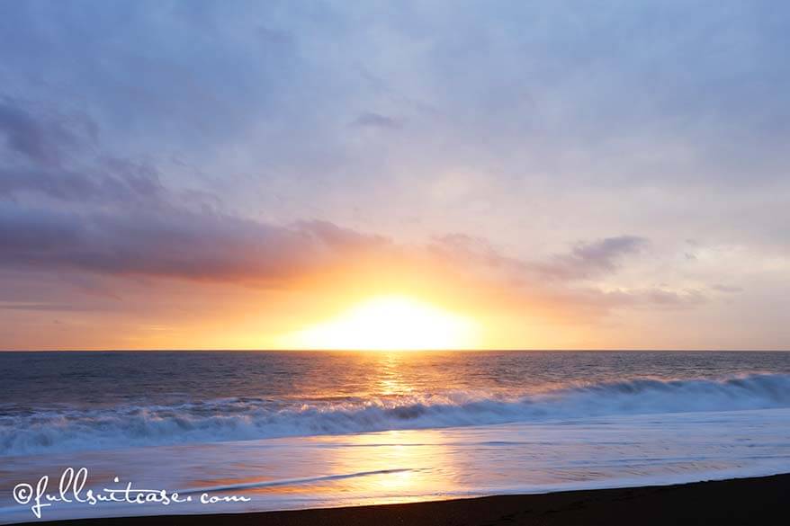 Winter sunset in Vik, Iceland