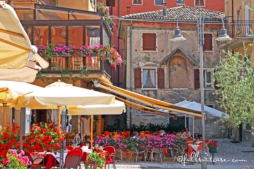 Malcesine café and old town