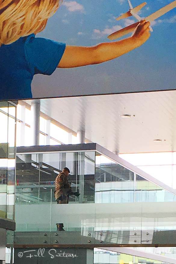 Belgian airports are heavily guarded since the terrorist attacks in Brussels