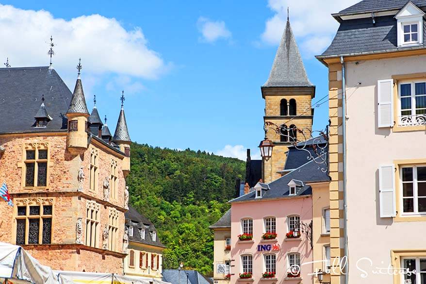 Market square of Echternach in Luxembourg