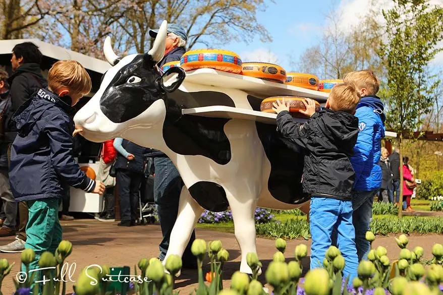 Keukenhof is about all things Dutch - not only the tulips, but also the cheese, etc.