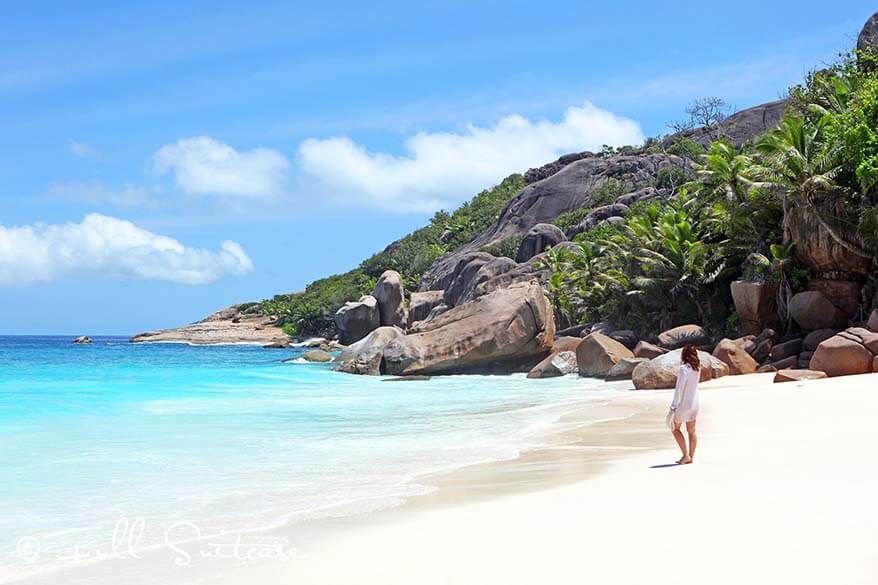Grande Soeur magnificent white sand beach Seychelles