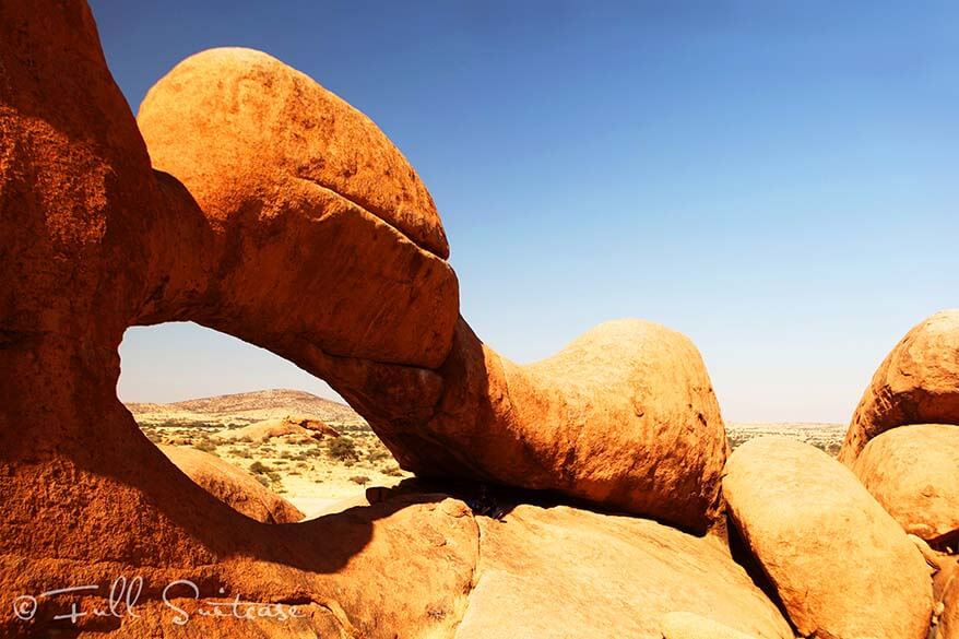 Spitzkoppe natural arch Namibia