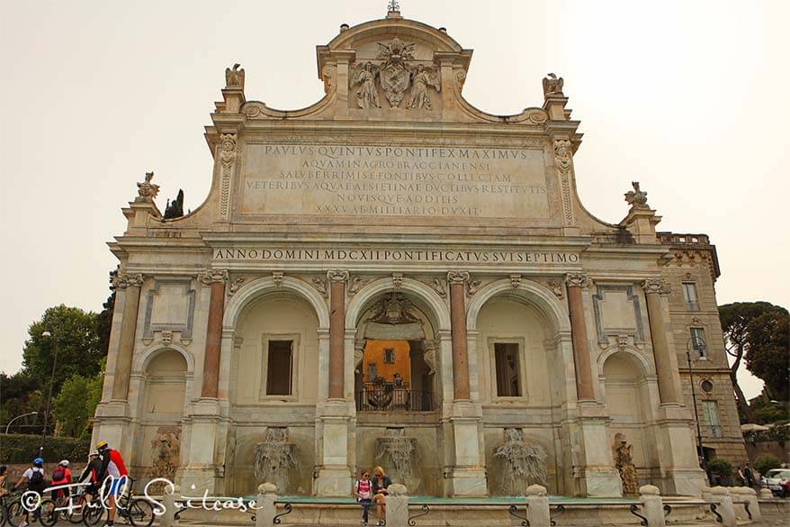 Aqua Paola Fountain at Gianicolo Rome