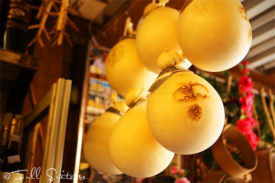 Italian cheese shop in Trastevere Rome