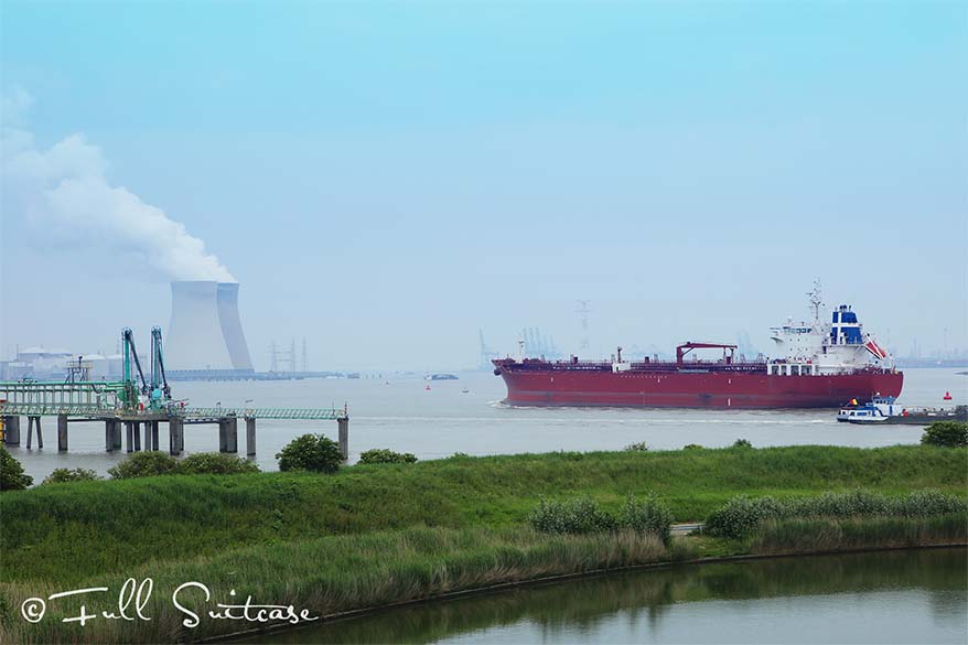 Port of Antwerp as seen from Fort Liefkenshoek