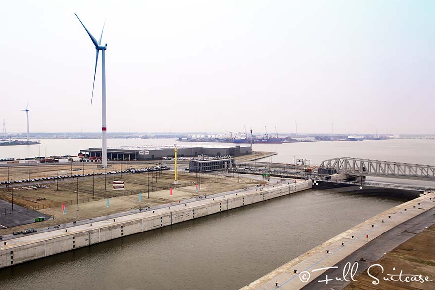 Kieldrechtsluis - the biggest lock in the world - in the port of Antwerp