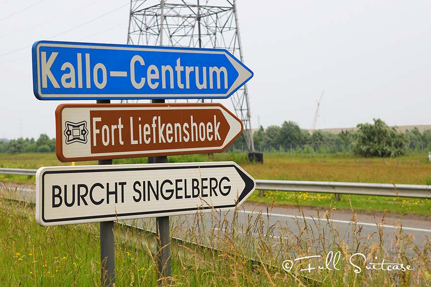 Sign to the Fortress of Liefkenshoek