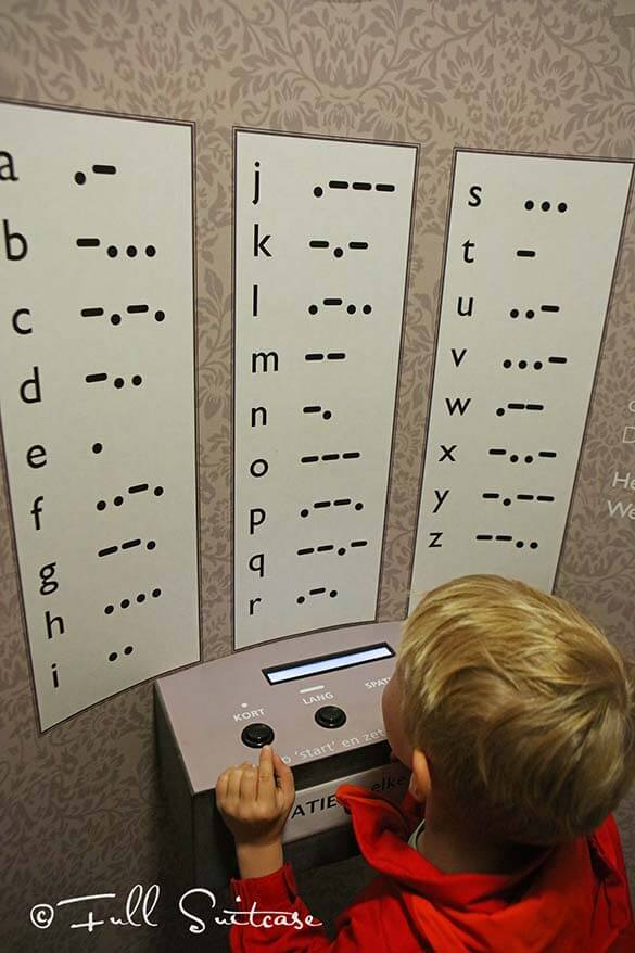 Typing your name in Morse code alphabet