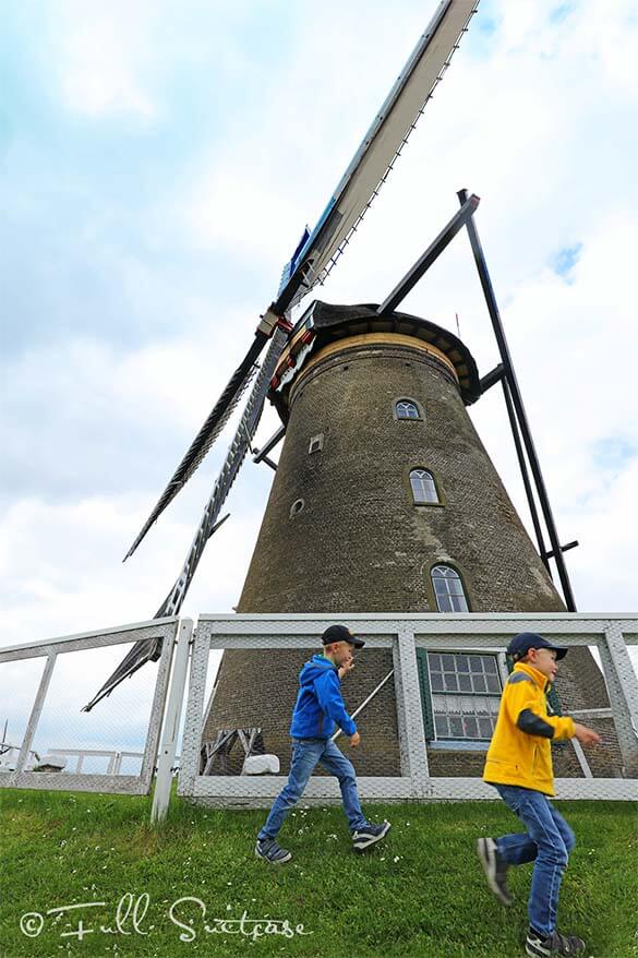 Visit Kinderdijk windmills with kids