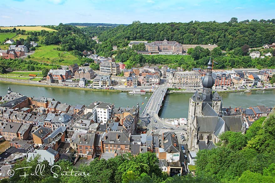 Dinant areal view from the Citadel