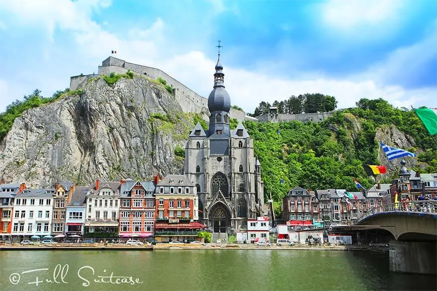 Dinant city in the Ardennes in Belgium