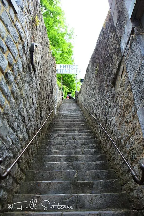Staircase leading to the Citadel of Dinant