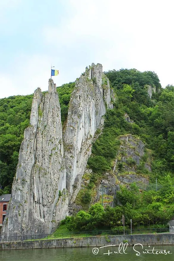 Steep rocks near Dinant in the Belgian Ardennes