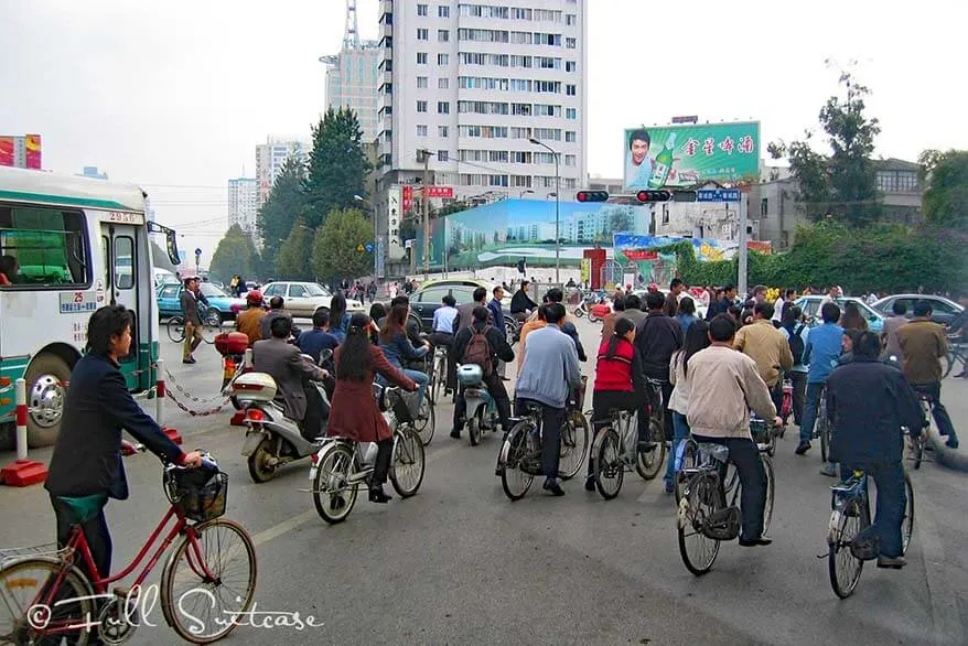 Traffic in an average city in China