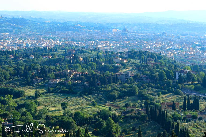 View over Florence from the road to Fiesole