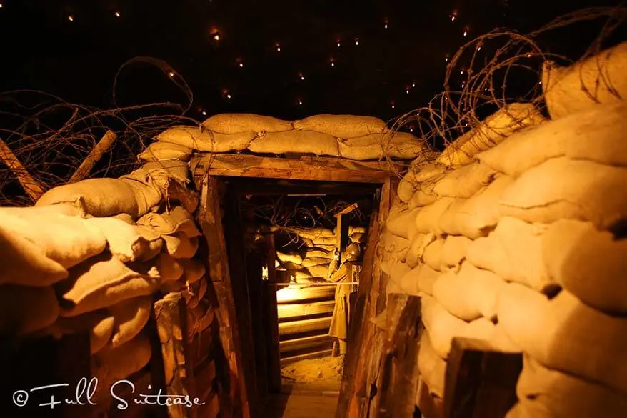 WWI trenches in the Citadel of Dinant Belgium