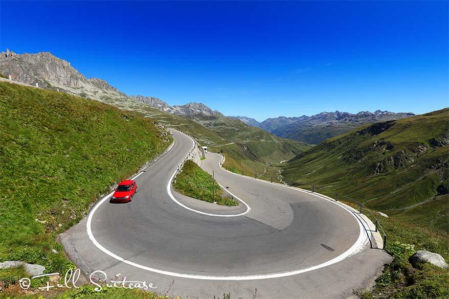 Furka pass in Switzerland