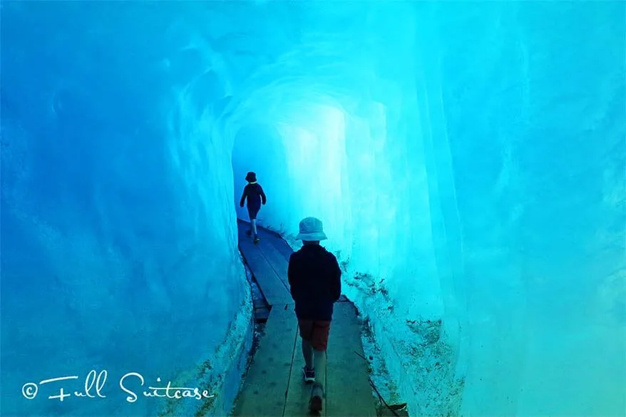 Ice cave at Furka Pass in Switzerland