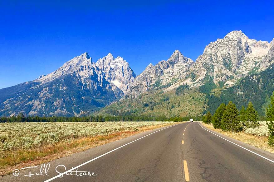 Scenic Road in Grand Teton National Park