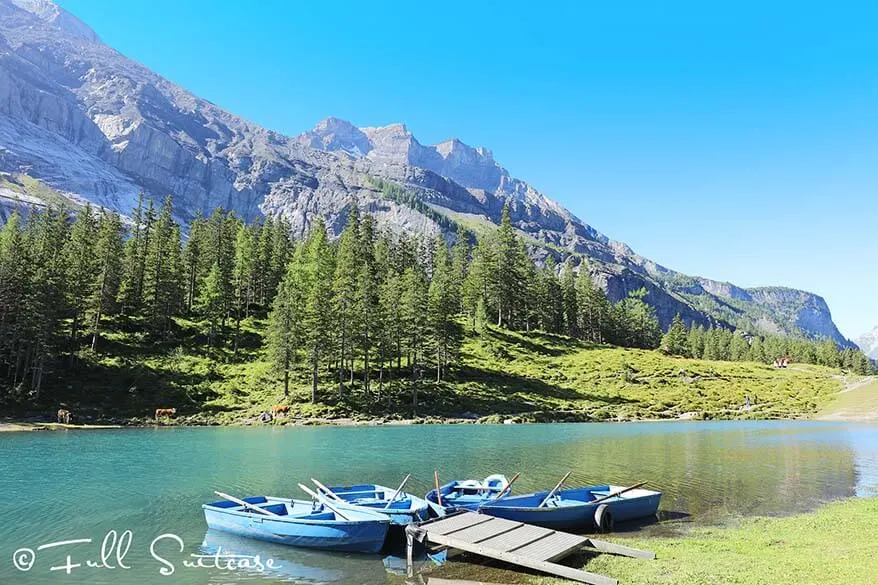 Boats for rent at Oeschinensee