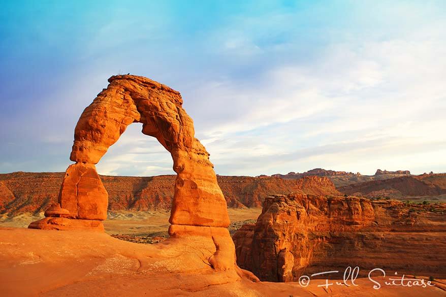 Arco Delicado al atardecer