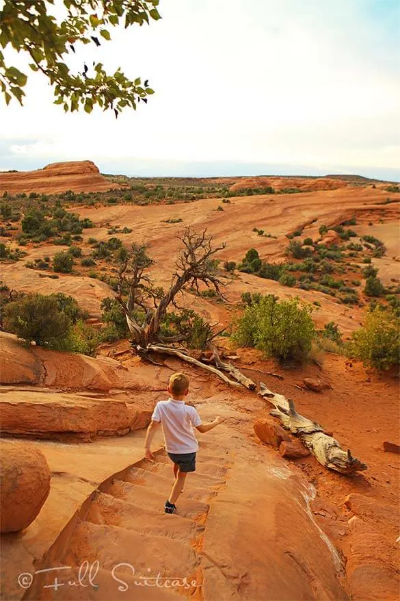 Hiking the Delicate Arch Trail with kids
