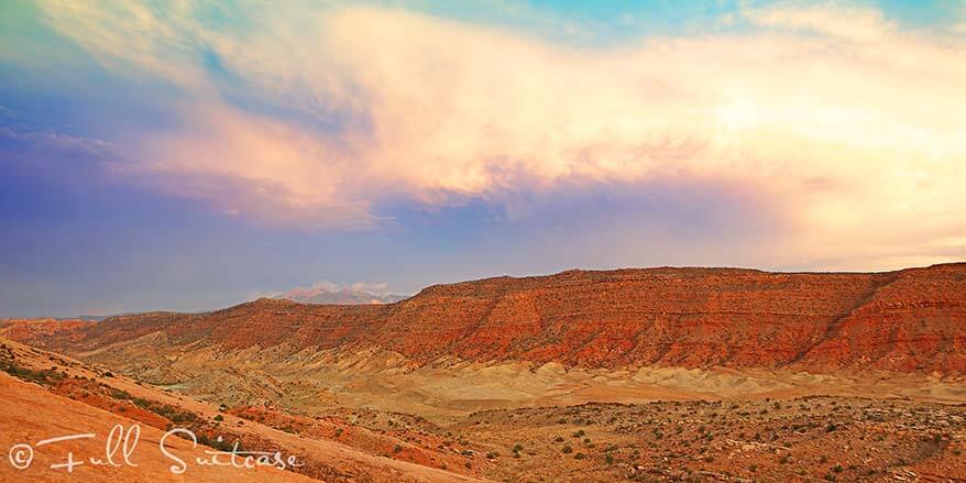 Paesaggio stupendo visto dal sentiero del Delicate Arch