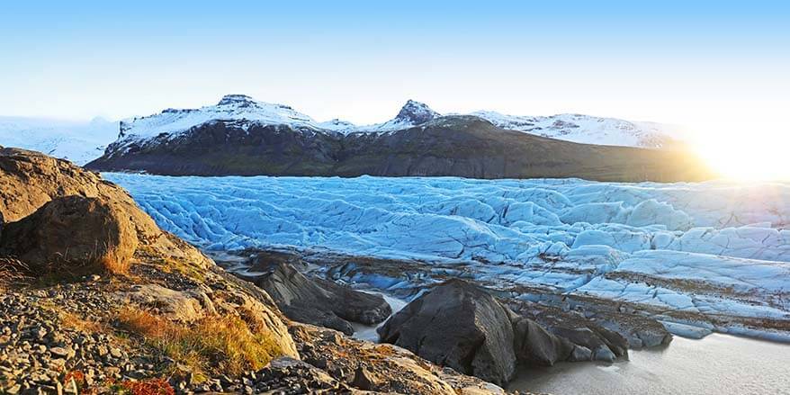 Svinafellsjokull glacier - one of the many tongues of Vatnajokull glacier in South Iceland