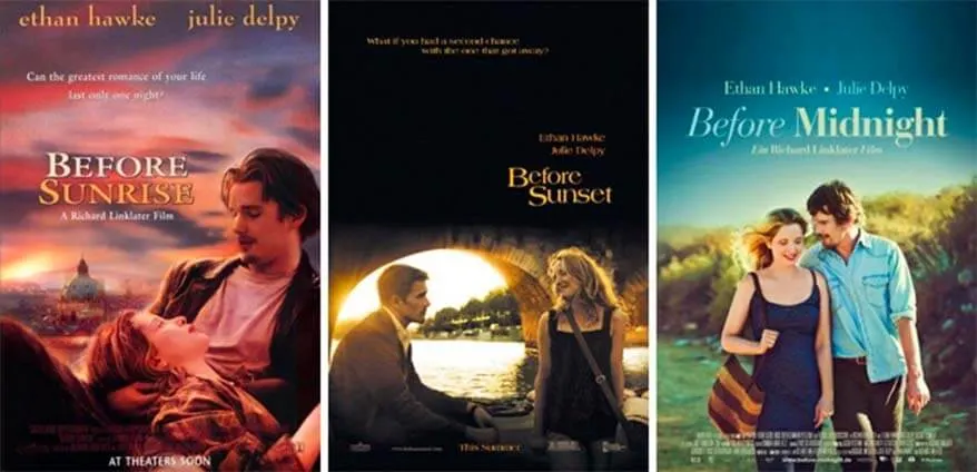 Movie series Before Sunrise, Before Sunset, Before Midnight