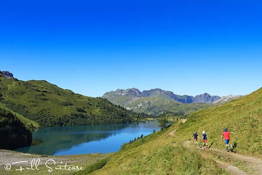 Hiking the Four Lakes Trail in Switzerland with kids