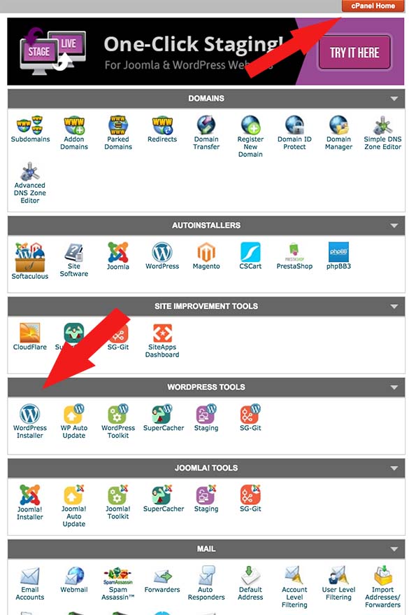 How to install wordpress through cPanel