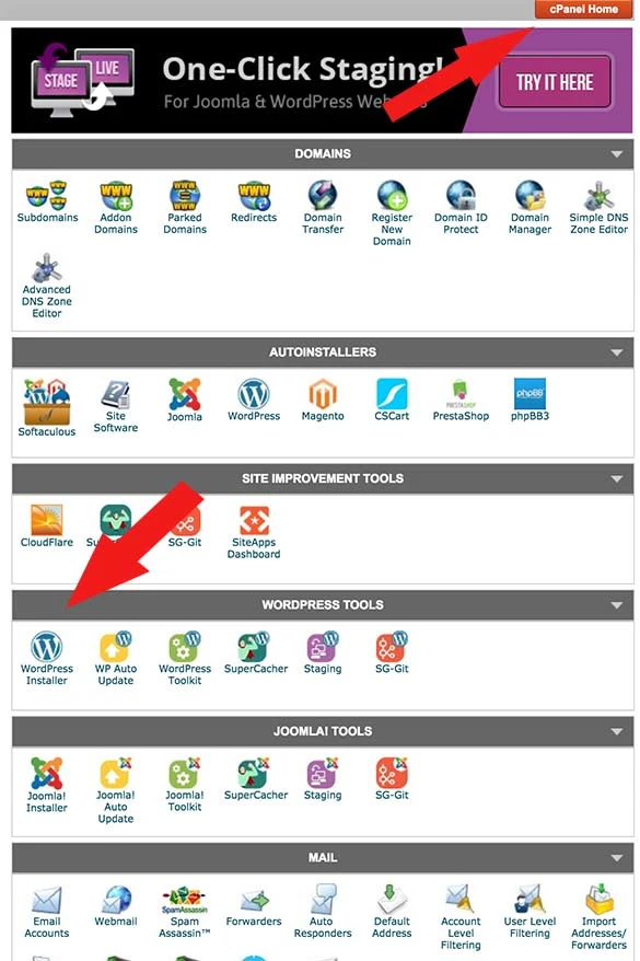 How to install wordpress through cPanel
