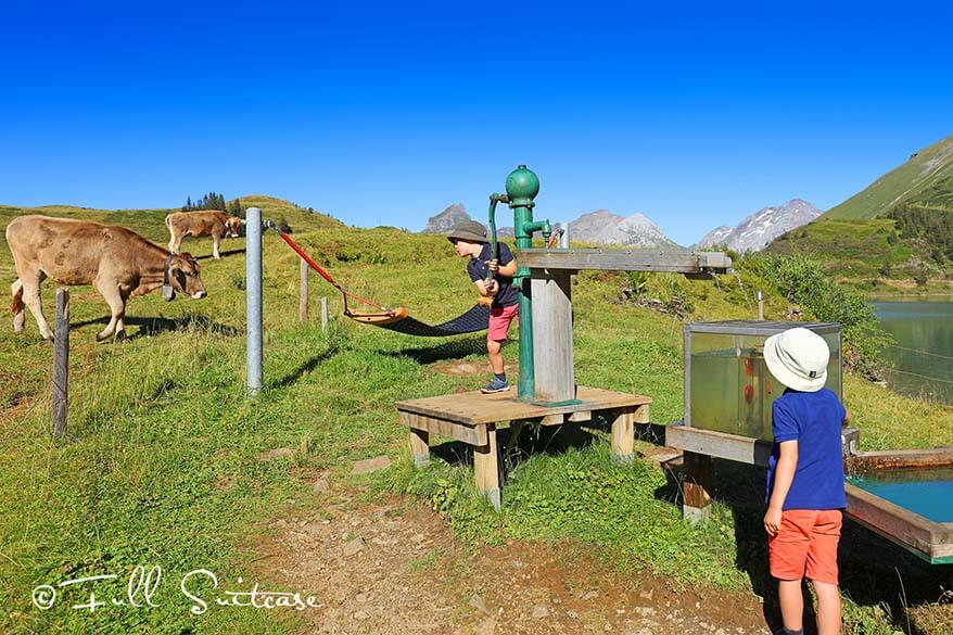 Knorrliweg play area at Truebsee Lake