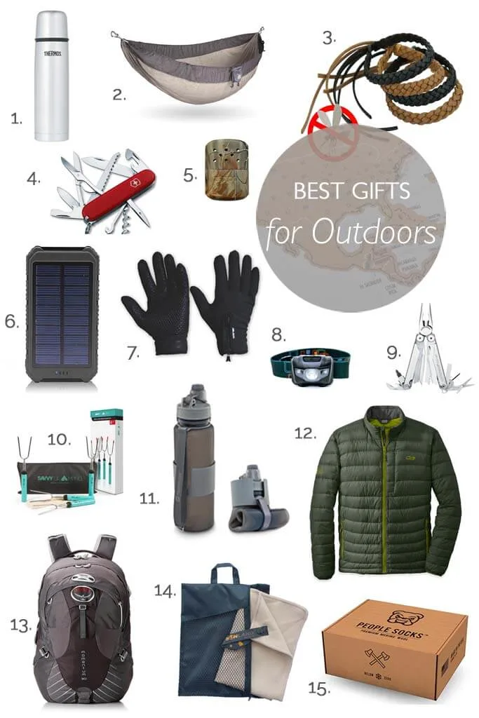 Gift ideas for travel and outdoor enthusiasts. Hiking, trekking or camping lovers will love these presents!