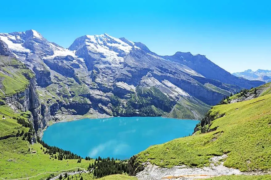 Oeschinensee Lake in Switzerland