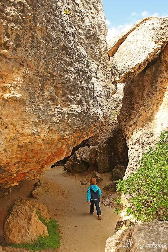 Kids hiking to Stokes Bay Kangaroo Island