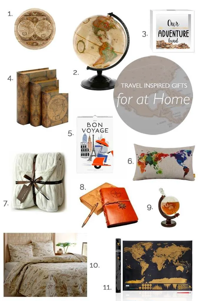 Travel inspired home gift ideas for men, women and children