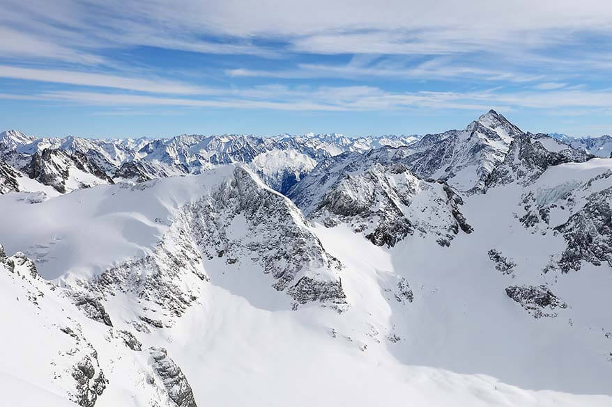 View from Mount Titlis in Engelberg Switzerland