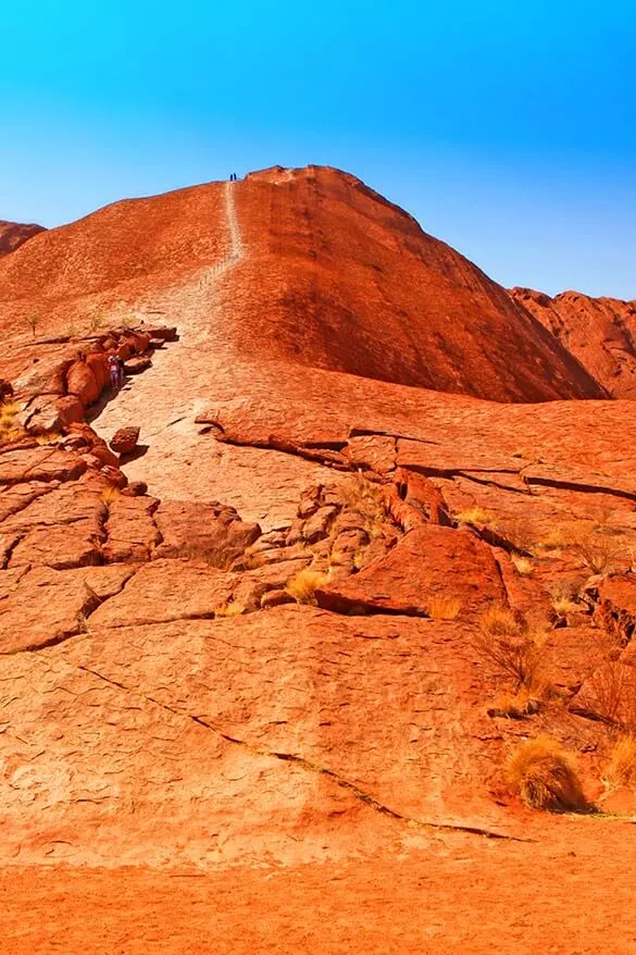 Climbing the Ayers Rock Australia