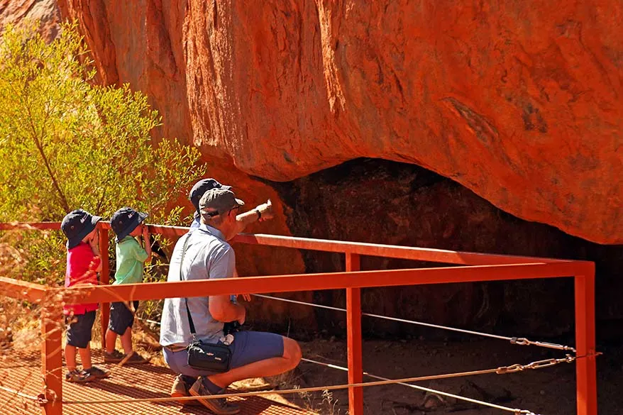 Mala walk at Uluru with kids