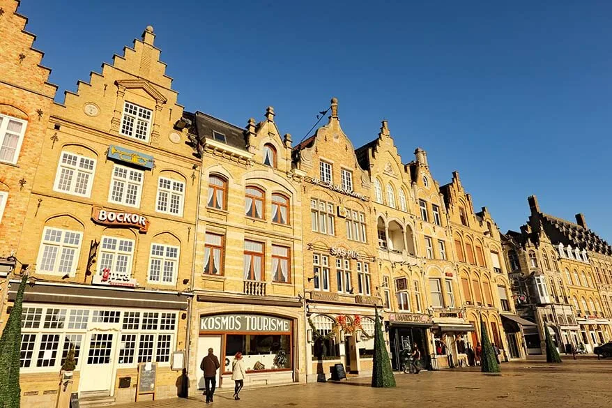 Old town buildings in Ypres Belgium