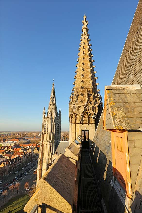 On top of the Bell Tower in Ypres Belgium