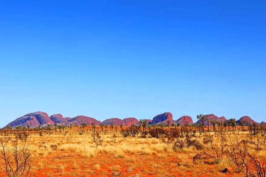 View from Kata Tjuta Dune Viewing Area in Outback Australia