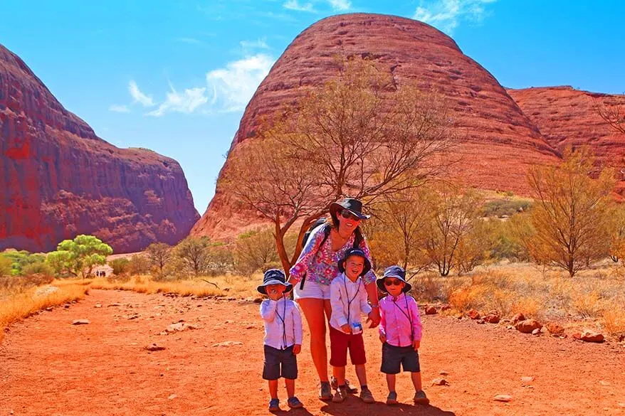 Walpa Gorge Walk with kids at Kata Tjuta Australia